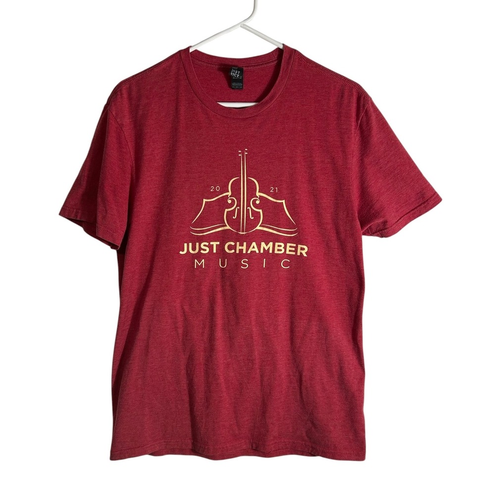 District Just Chamber Music 2021 Graphic Tee Heather Red Men Medium Short Sleeve